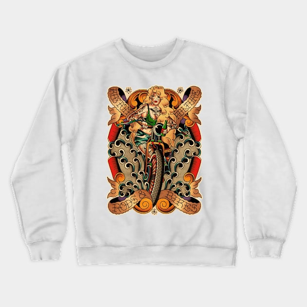 Dirt Bike Crewneck Sweatshirt by Don Chuck Carvalho